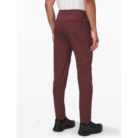Lululemon Men’s Commission Pant Slim Warpstreme Maroon size 33 - Picture 3 of 9